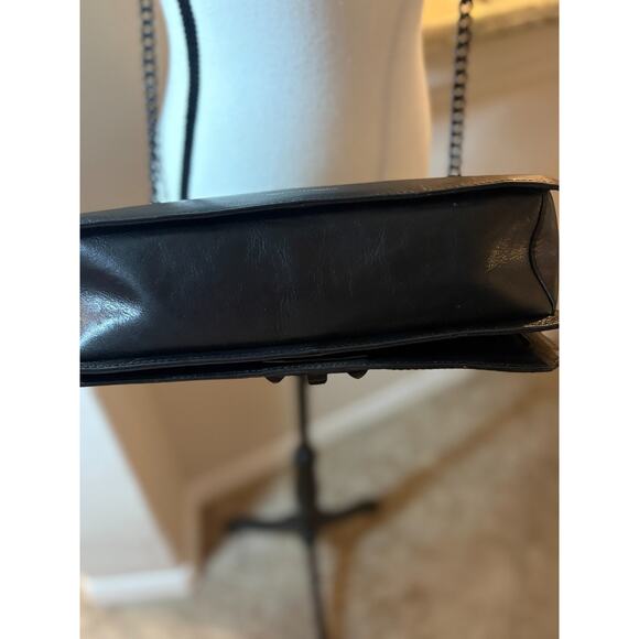 Rebecca Minkoff Chevron Jumbo Love Leather Shoulder Bag Black $398+ AUTHENTC - Picture 10 of 12